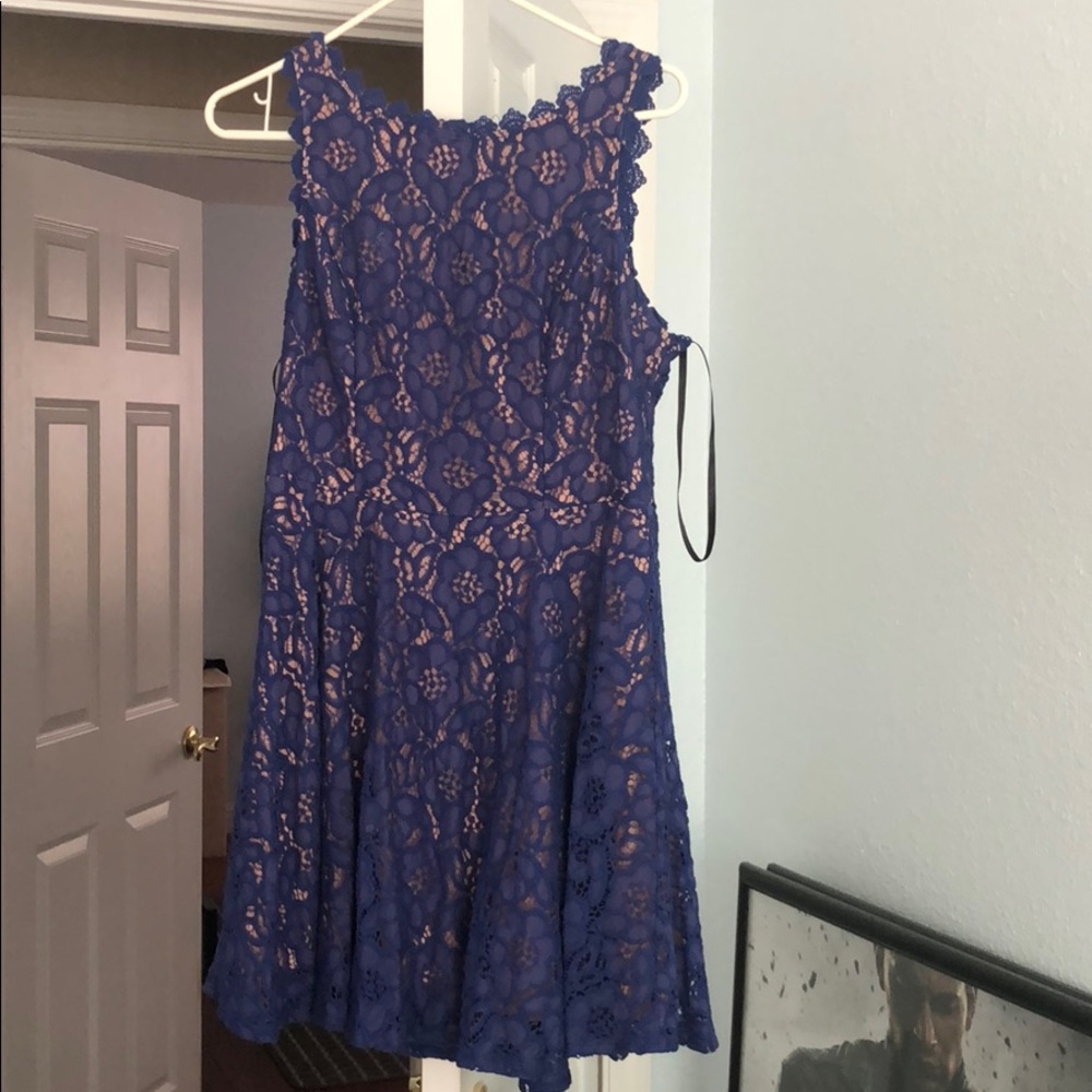 Royal blue sleeveless dress